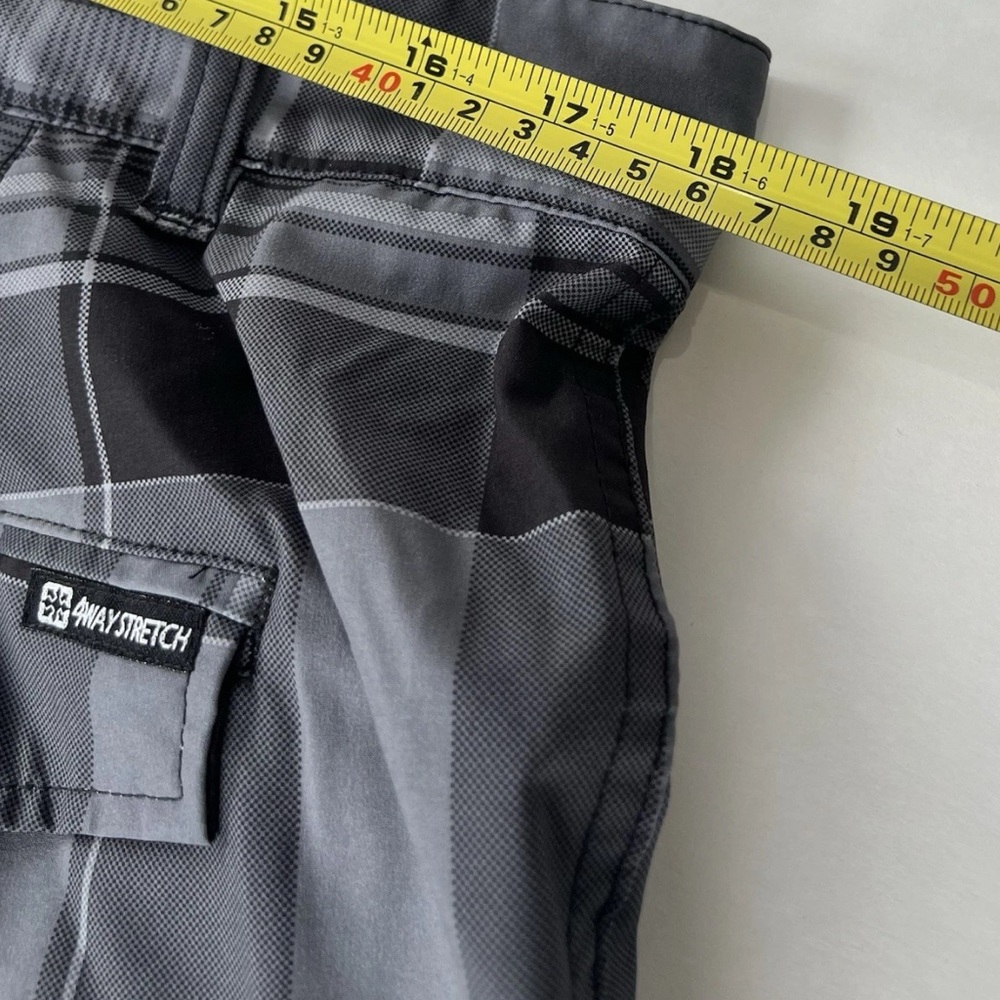 OP Board Shorts Men’s 36 Swim Trunks Black and Gray Plaid NWOT - Picture 7 of 8